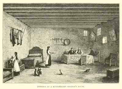 Innenansicht eines montenegrinischen Senatorenhauses von English School