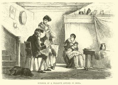 Inneres eines Bauernhauses in Briga von English School