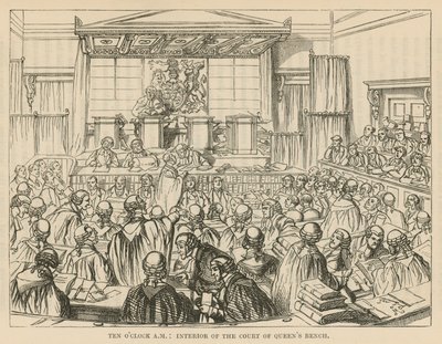 Innenansicht des Court of Queens Bench von English School