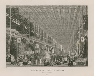 Innenansicht der Großen Ausstellung, 1851, Westende nach Osten blickend von English School