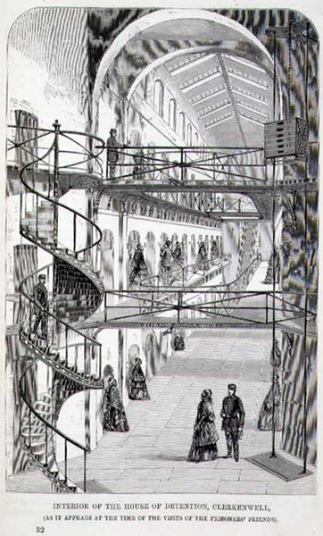 Innenansicht des House of Detention, Clerkenwell, aus 