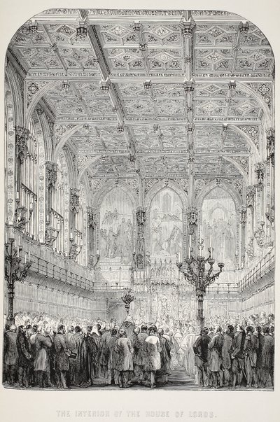 Innenansicht des House of Lords von English School