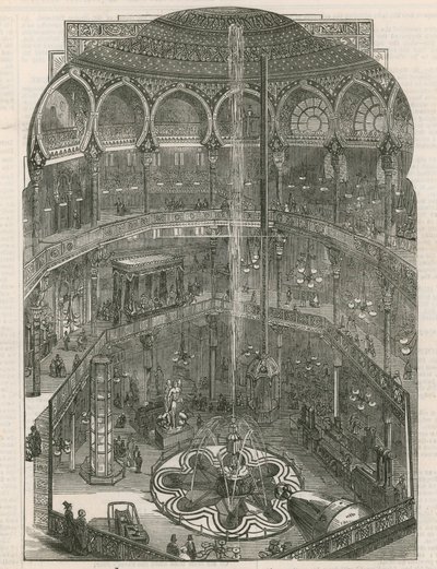 Innenansicht des Panopticons, Leicester Square, London von English School