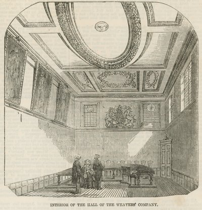 Innenraum der Halle der Weavers Company von English School