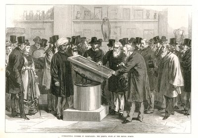 Internationaler Kongress der Orientalisten untersucht den Stein von Rosetta im British Museum von English School