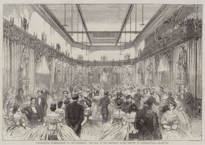 Internationales Unterhaltungsprogramm in der Guildhall, der Ball im temporären Salon im Guildhall-Yard von English School