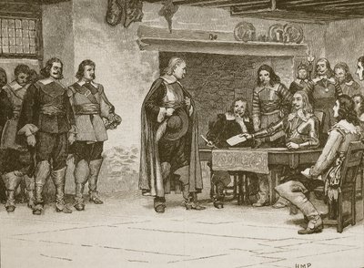 Interview zwischen Charles und dem Earl of Denbigh, Illustration aus Cassells Illustrierter Geschichte Englands von English School