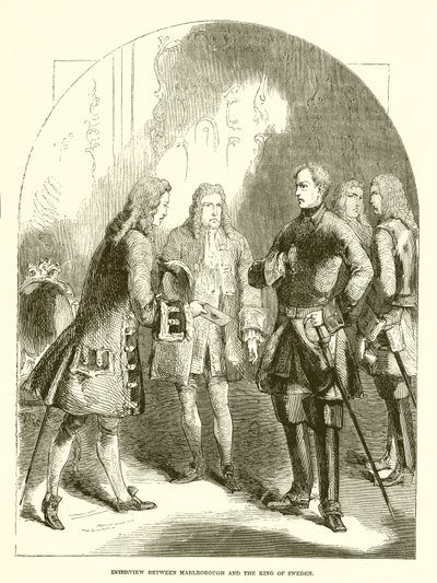Interview zwischen Marlborough und dem König von Schweden von English School