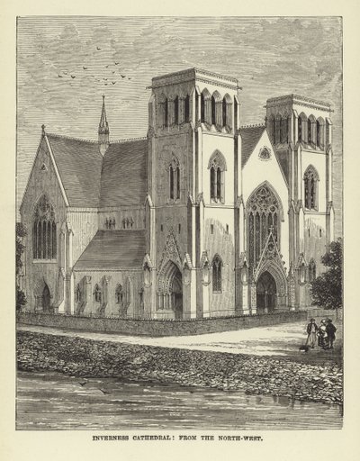 Kathedrale von Inverness, von Nordwesten von English School