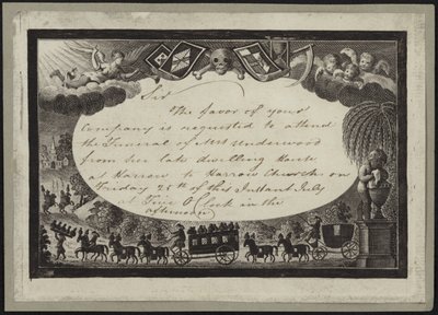Einladung zur Teilnahme an der Beerdigung von Mrs. Underwood von English School