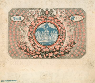 Einladung zur Krönung von Georg IV. im Jahr 1821 von English School