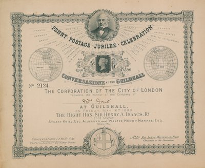 Einladung zur Jubiläumsfeier der Penny Postage von English School