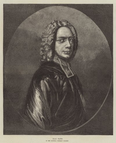 Isaac Watts, in der National Portrait Gallery (Stich) von English School