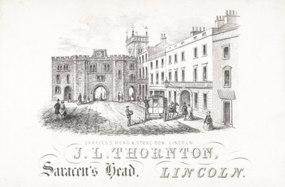 J L Thornton, Saracens Head und Stone, Lincoln von English School