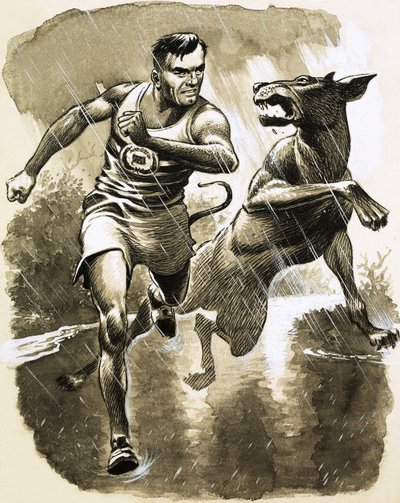 Jack Holden gewann einen Marathon trotz Hundebiss während des Rennens von English School