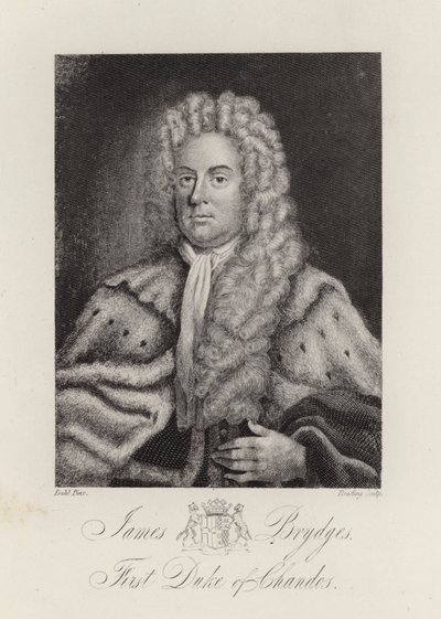 James Brydges, Herzog von Chandos (Gravur) von English School