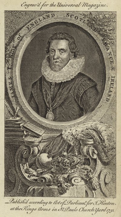 James I., König von England, Schottland, Frankreich und Irland von English School