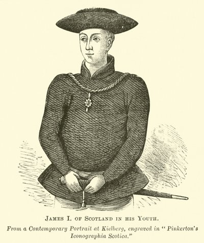 Jakob I. von Schottland in seiner Jugend von English School