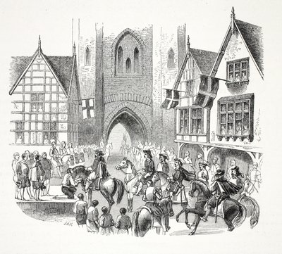 James der Erste betritt die Stadt Chester von English School