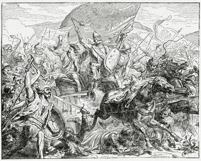 Jan Zizka auf der Siegerseite in der Schlacht bei Grunwald im Jahr 1410, 1882 von English School
