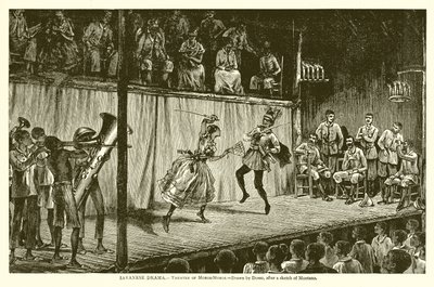 Javanisches Drama.--Theater von Moros-Moros von English School