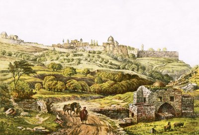 Jerusalem von Jobs Brunnen aus von English School