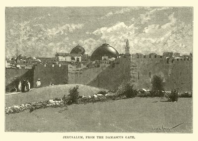 Jerusalem, vom Damaskustor aus von English School