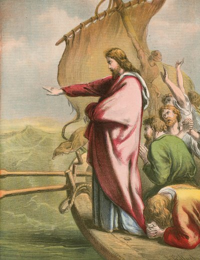 Jesus beruhigt die Wasser von English School