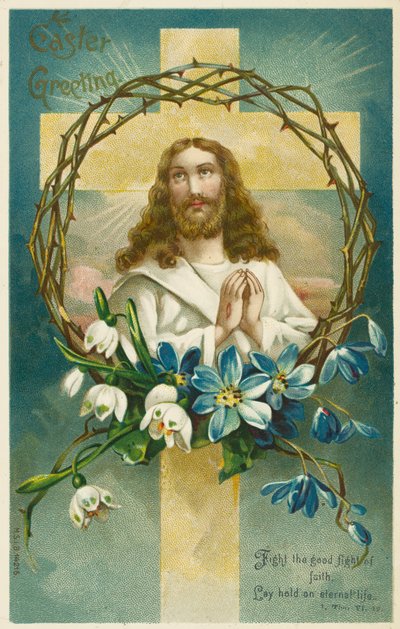 Jesus Christus, Kreuz und Dornenkrone von English School