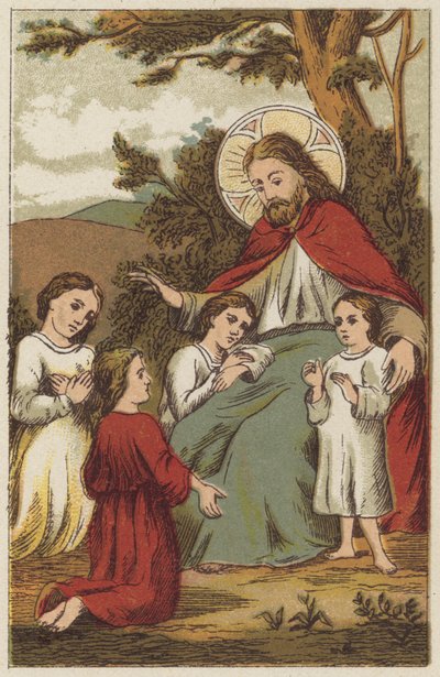 Jesus Christus und Kinder von English School