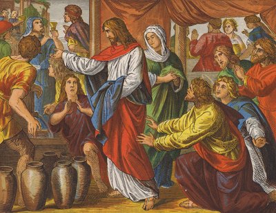 Jesus Christus und die Hochzeit zu Kana von English School