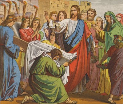 Jesus Christus erweckt den Sohn der Witwe von Nain von English School