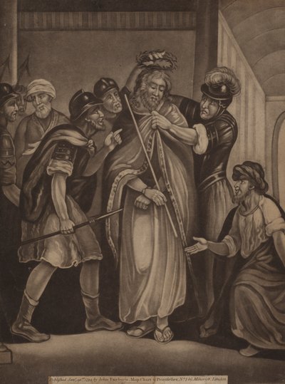 Jesus mit Dornenkrone (Stich) von English School