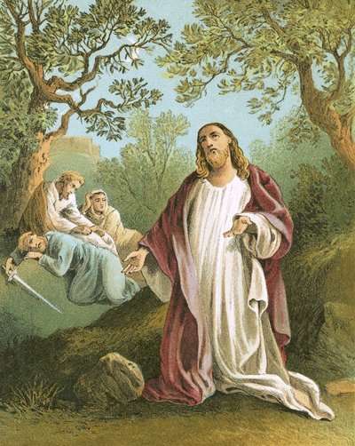 Jesus im Garten Gethsemane von English School