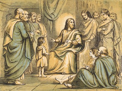 Jesus lehrt seine Jünger von English School