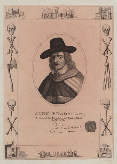 John Bradshaw, Präsident des Hohen Gerichtshofs, starb am 22. November 1695 von English School