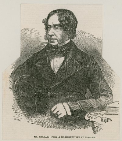 John Braham, Sänger; von einem Daguerreotypie von Claudet von English School