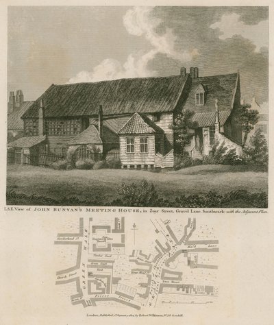 John Bunyans Versammlungshaus, Zoar Street, Gravel Lane, Southwark von English School