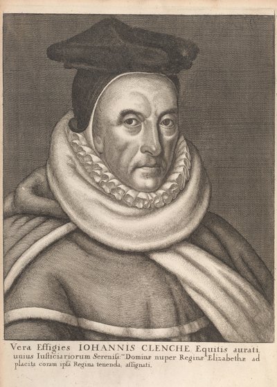 John Clenche, aus Historische Denkmäler der englischen Gesetze von William Dugdale, London 1666 von English School