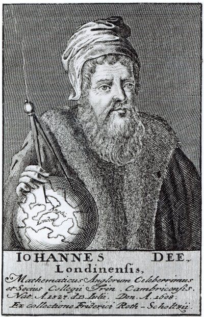John Dee (1527-1608) ein Londoner (Stich) von English School
