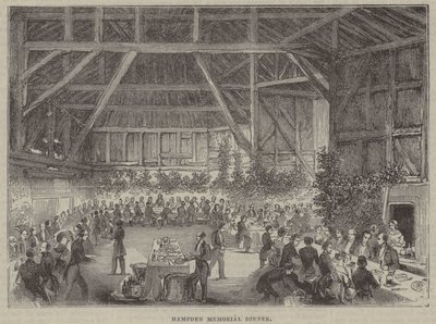 John Hampden Gedenkdinner, abgehalten im Zusammenhang mit der Errichtung eines Denkmals für ihn von English School