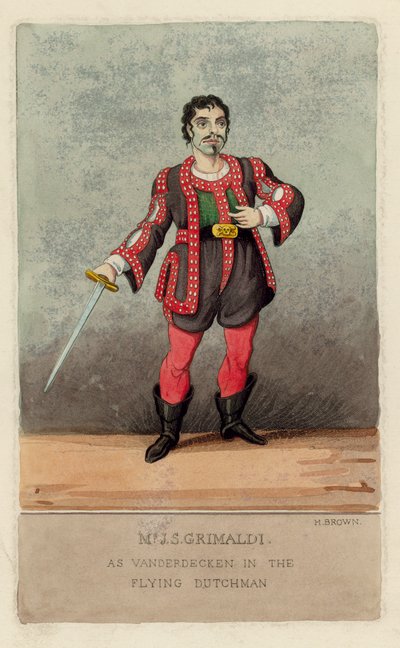 Joseph Grimaldi als Vanderdecken in Der Fliegende Holländer von English School