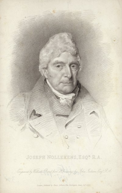 Joseph Nollekens, englischer Bildhauer. Gravur von William Bond von English School