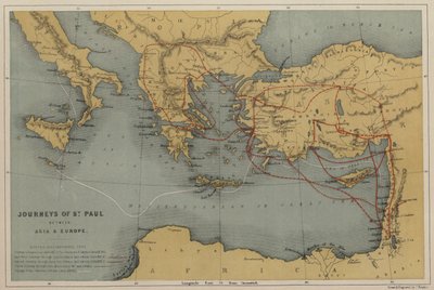 Reisen des Heiligen Paulus zwischen Asien und Europa von English School