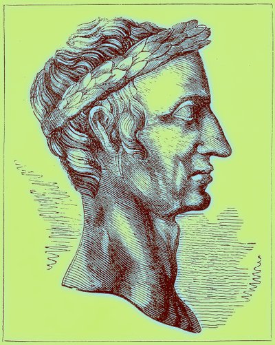 Julius Caesar, Illustration aus Die illustrierte Geschichte der Welt, veröffentlicht um 1880 (digital verbessert) von English School