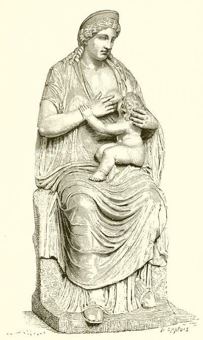 Juno stillt Herkules (Statue im Vatikan) von English School