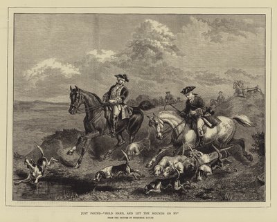 Gerade gefunden, "Halt, und lass die Hunde vorbei" (Stich) von English School