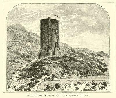Burg oder Festung des elften Jahrhunderts von English School