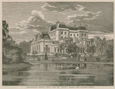 Kensington House, erbaut für Mr. Albert Grant, die Gartenfront von English School