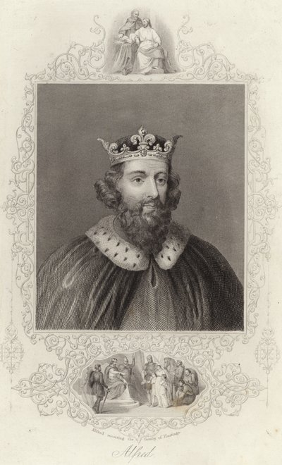 König Alfred empfängt die Familie von Hastings von English School